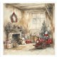 Set de 6 Papiers de riz assortiment Décor de Noël traditionnel 15x15cm