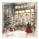 Set de 6 Papiers de riz assortiment Atelier du Père Noël 15x15cm