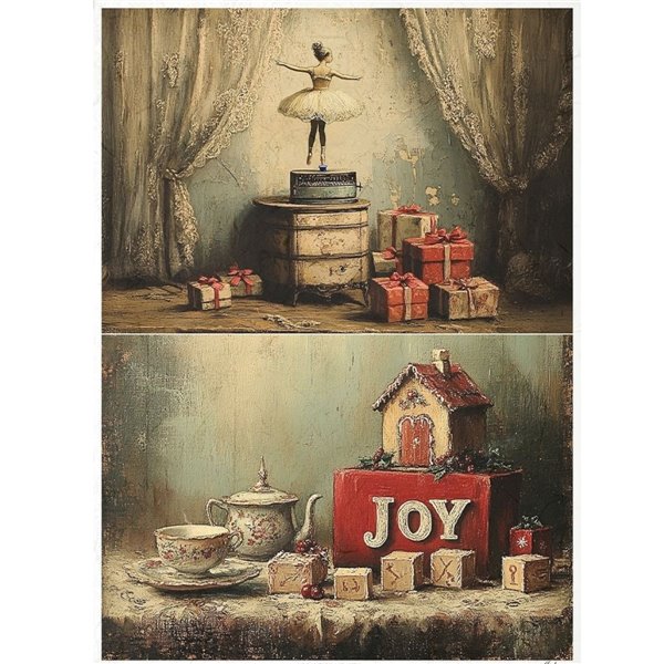 Papier de riz Noël Intemporel A4 