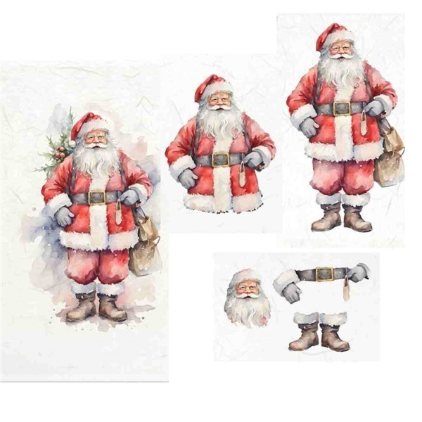 Papier de riz Magie du Père Noël A4 