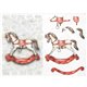 Papier de riz Cheval de Noël A4 