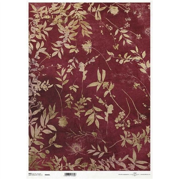 Papier de riz Fond rouge A3