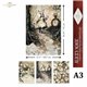 Papier de riz mûrier inspiration Alice 41x28cm 3 feuilles différentes