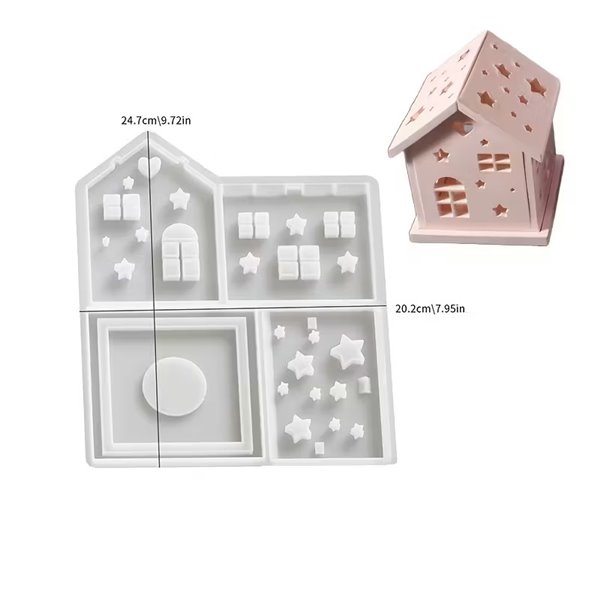 Moule silicone Noël petite maison 