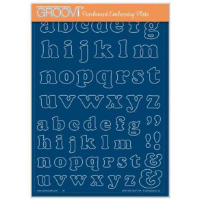 Groovi gabarit parchemin Linda's Lowercase Bubble Alphabet 15x21