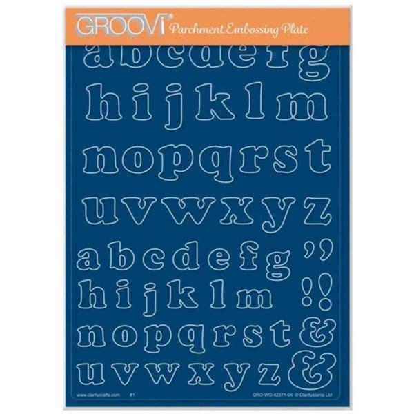 Groovi gabarit parchemin Linda's Lowercase Bubble Alphabet 15x21