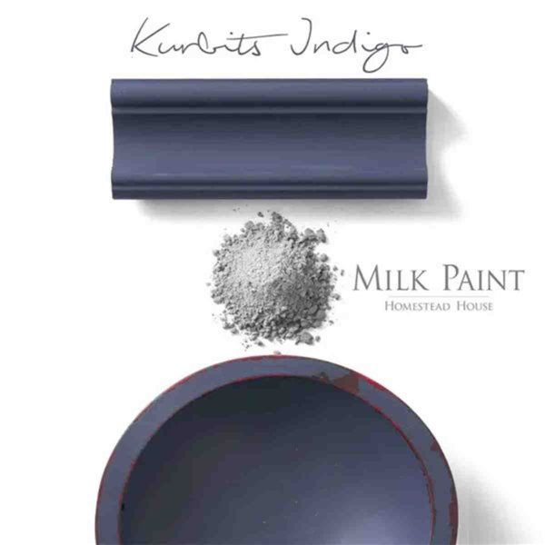 Peinture au lait Homestead bleu Kurbits Indigo 50g 