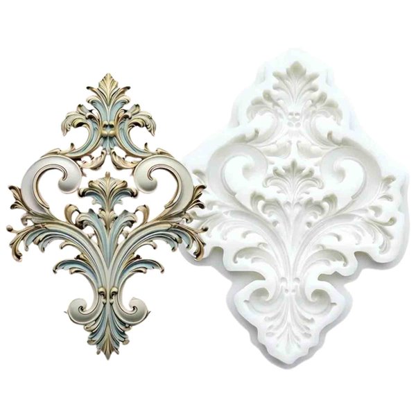 Moule silicone florale rococo