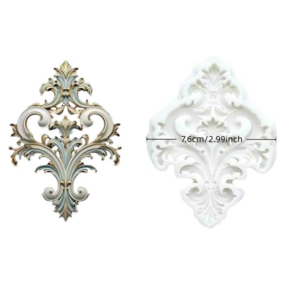 Moule silicone florale rococo