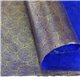 Papier népalais lokta LamaLi Méandres Precieux doré sur bleu