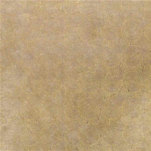 Papier népalais lokta LamaLi Méandres Precieux doré sur taupe