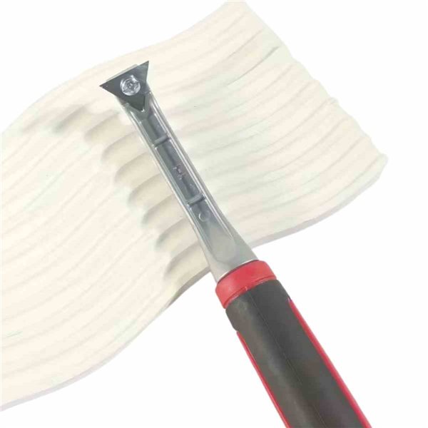 Grattoir manche rouge lame triangle interchangeable peintures/vernis