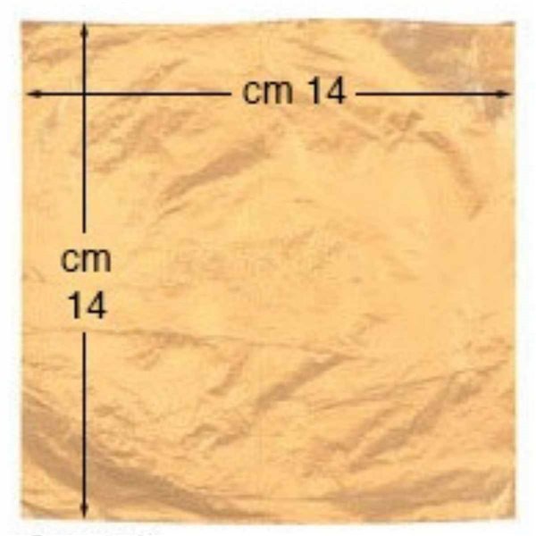 Feuilles de dorure doré chaud carnet 25 feuilles 14x14cm