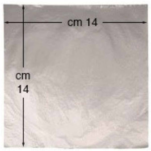 Feuilles de dorure argent carnet 25 feuilles 14x14cm