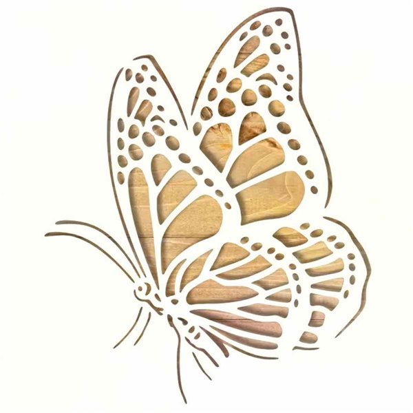 Pochoir décoratif papillon 15x15