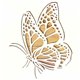 Pochoir décoratif papillon 15x15