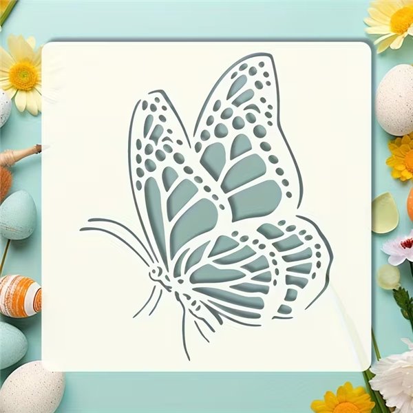 Pochoir décoratif papillon 15x15