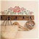 Pochoir décoratif angle floral vintage 25.4x25.4cm