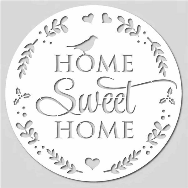 Pochoir décoratif home sweet home 30cm