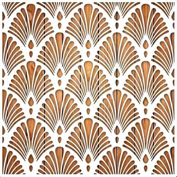 Pochoir décoratif fond de palme 30x30cm