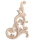 Ornement bois sculpté 2 appliques 16x8cm