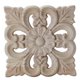 Ornement bois sculpté applique carré 6cm