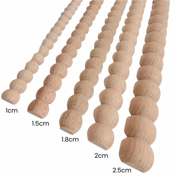 Moulures en longueur bois perles 1.5x50cm
