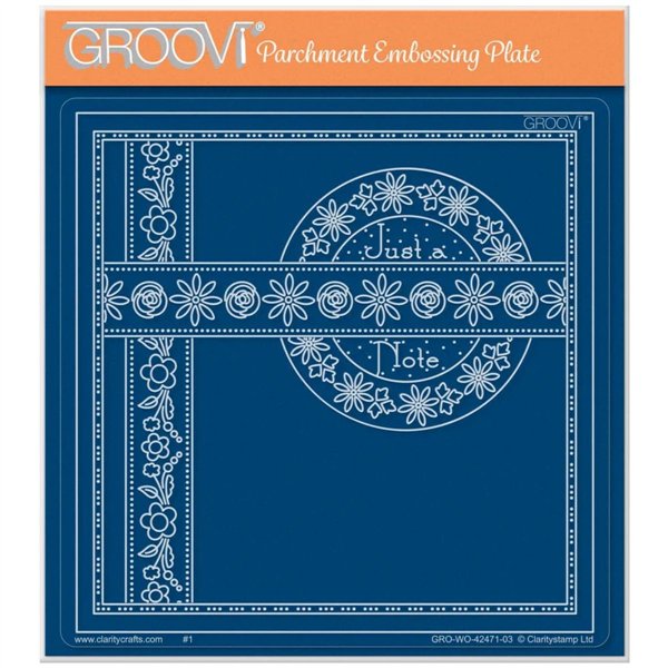 Groovi gabarit parchemin Just A Note 15x15cm