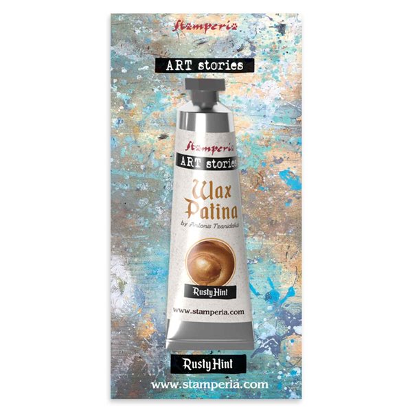 Cire à patiner métallisée Stamperia rouille dorée Rusty Hint tube 40ml