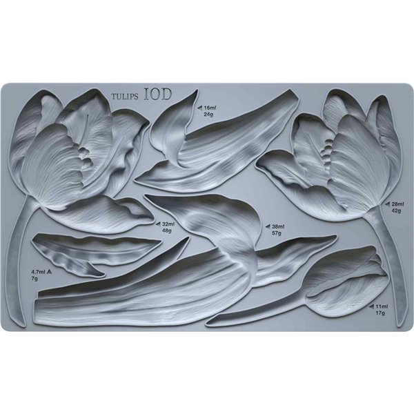 Moule silicone IOD Tulips 15x25cm
