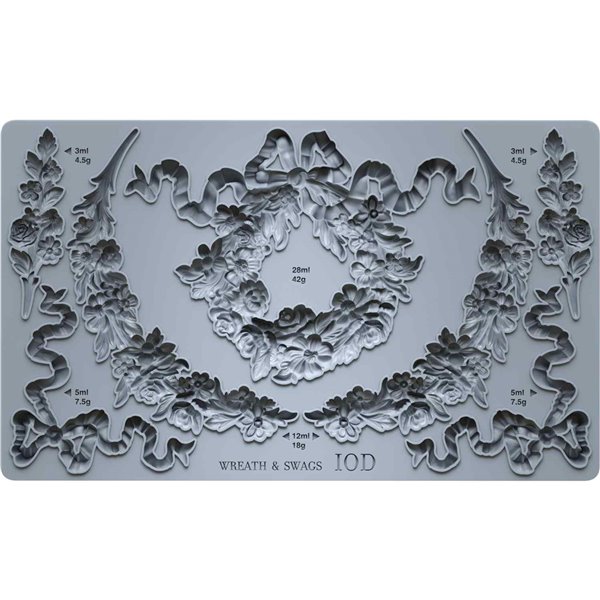 Moule silicone IOD Wreath & Swags 15x25cm