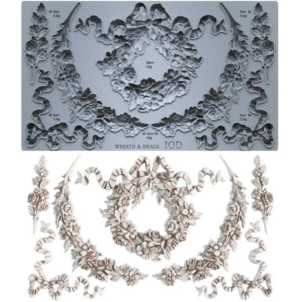 Moule silicone IOD Wreath & Swags 15x25cm