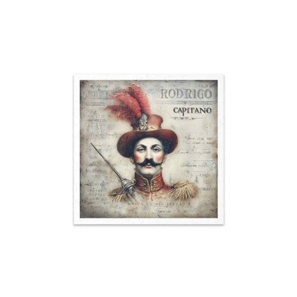 Assortiment papiers de riz x6 15x15cm Carnaval II 
