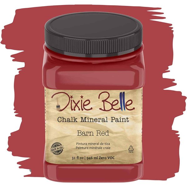 Peinture Dixie Belle rouge Barn Red 16oz 473ml
