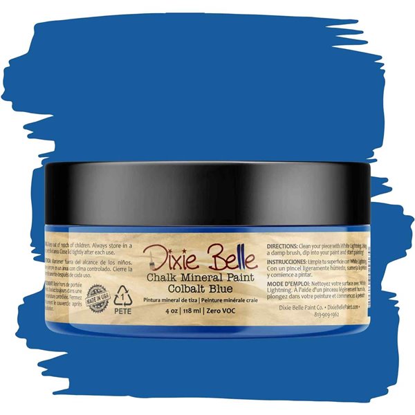 Peinture Dixie Belle bleu Cobalt Blue 16oz 473ml 