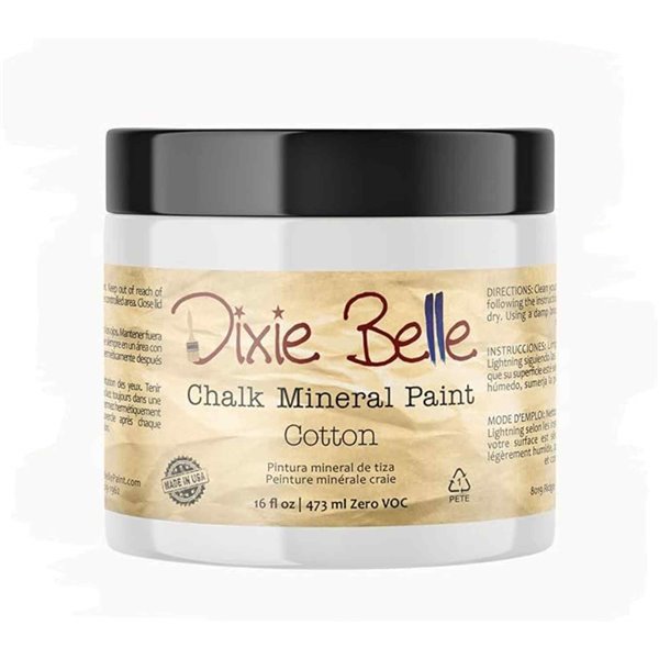 Peinture Dixie Belle blanc Cotton 16oz 473ml
