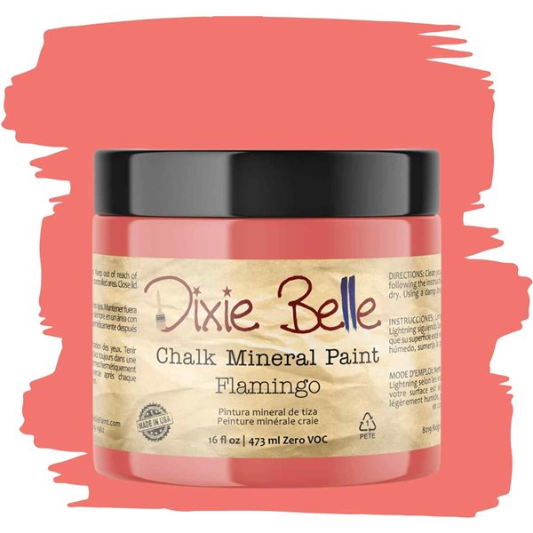 Peinture Dixie Belle orange Flamingo 16oz 473ml