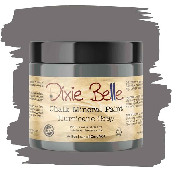 Peinture Dixie Belle gris Hurricane Gray 16oz 473ml