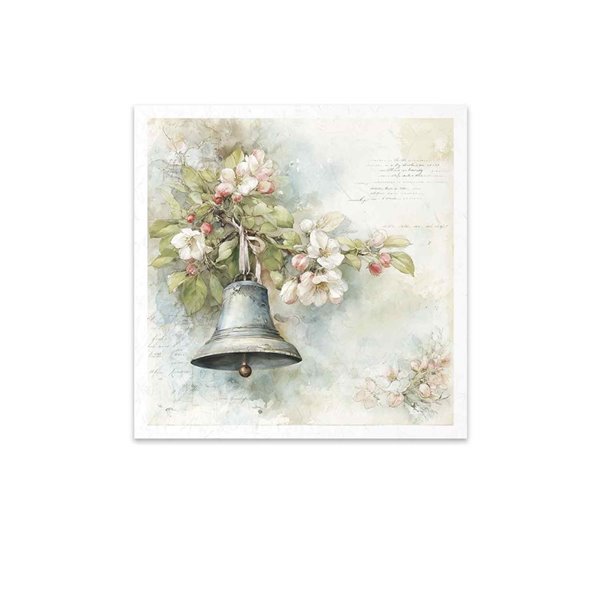 Assortiment papiers de riz x6 15x15cm oiseaux