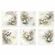 Assortiment papiers de riz x6 15x15cm oiseaux