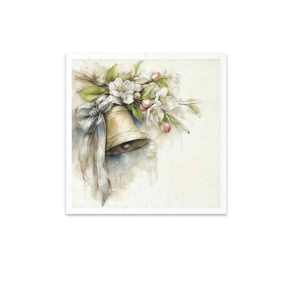 Assortiment papiers de riz x6 15x15cm oiseaux lapins fleurs