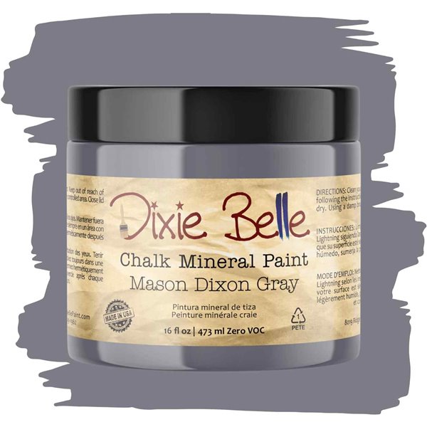 Peinture Dixie Belle gris Mason Dixon Gray 4oz 118ml