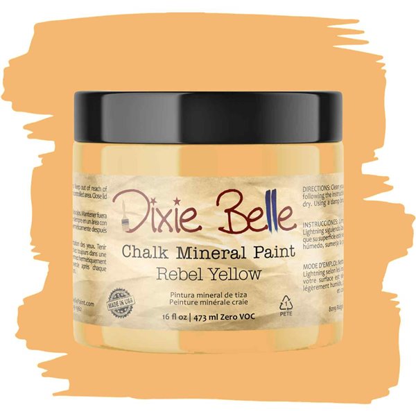 Peinture Dixie Belle jaune Rebel Yellow 4oz 118ml 