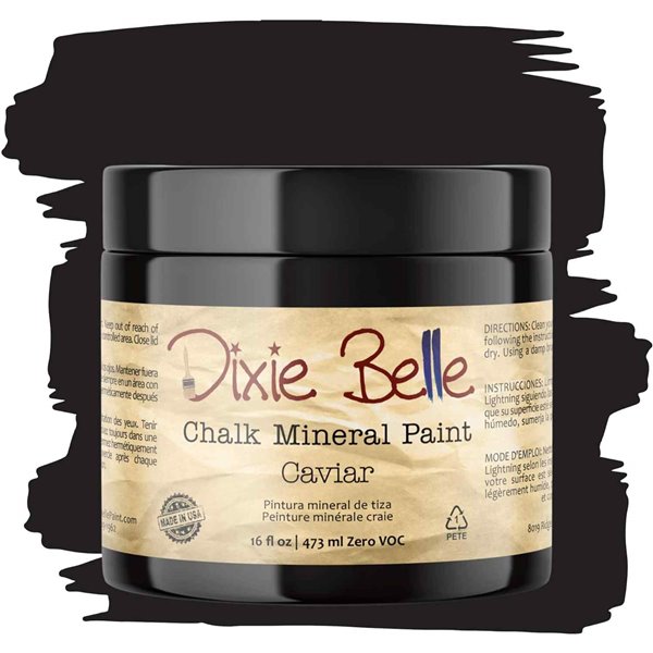 Peinture Dixie Belle noir Caviar 8oz 237ml