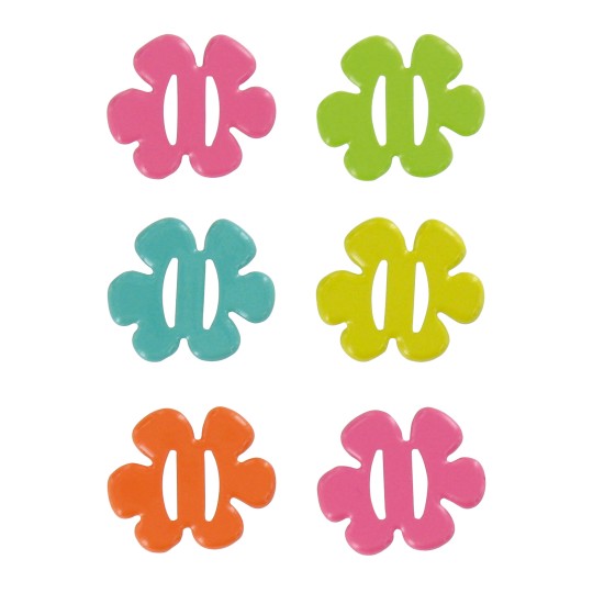 Attaches parisiennes fleurs 2.5cm Attaches parisiennes fleurs 2.5cm