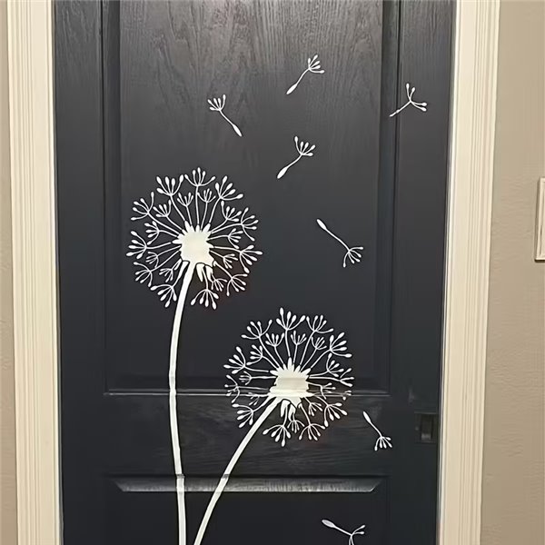 Pochoir décoratif pissenlit 1m30 en 3 pièes