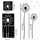 Pochoir décoratif pissenlit 1m30 en 3 pièes