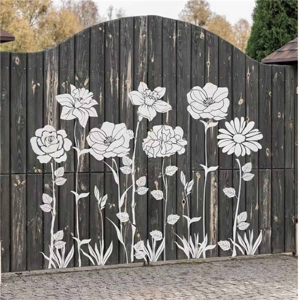 Pochoir décoratif grandes fleurs botaniques x8 