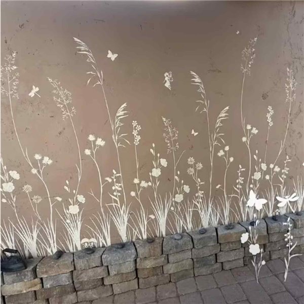 Pochoir décoratif fleurs des champs x3