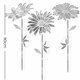 Pochoir décoratif marguerites en 5 pièces composables